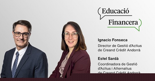 Ignacio Fonseca y Estel Sardà en conferencia sobre inversión en Andorra
