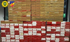 Paquetes de tabaco confiscados por la policía en Andorra