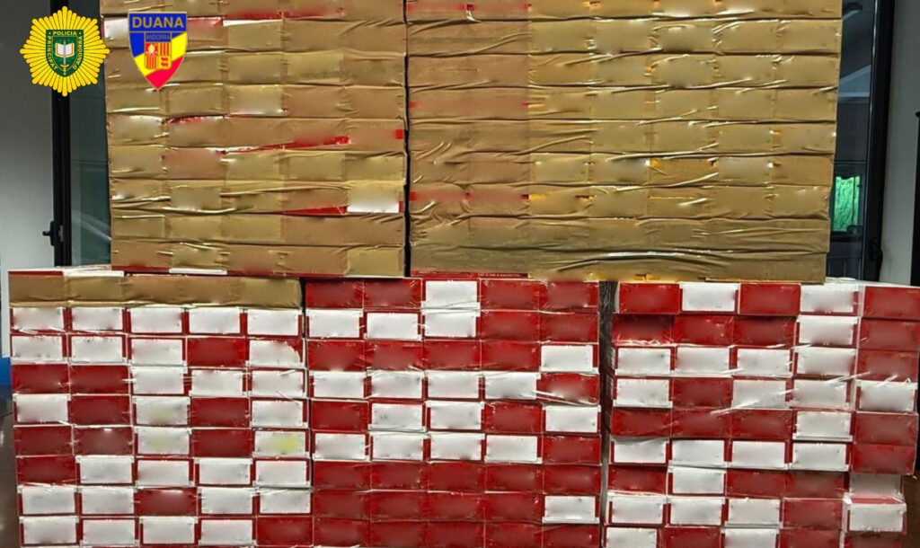 Paquetes de tabaco confiscados por la policía en Andorra
