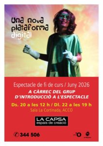 Cartel del espectáculo gratuito en el Congrés d'Ordino