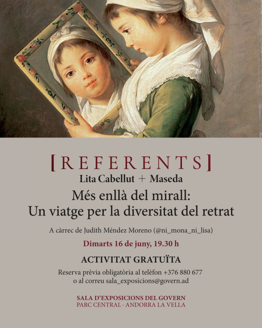 Cartel de la charla sobre la diversidad del retrato en Andorra