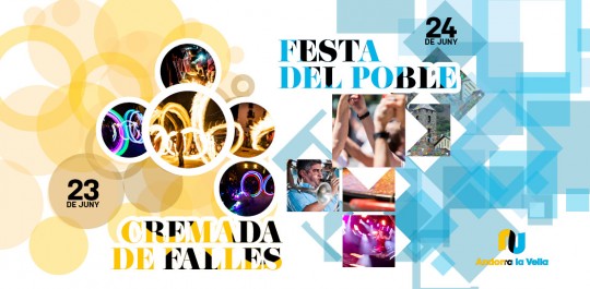 Cartel de la Festa del Poble en Andorra la Vella con fechas y actividades