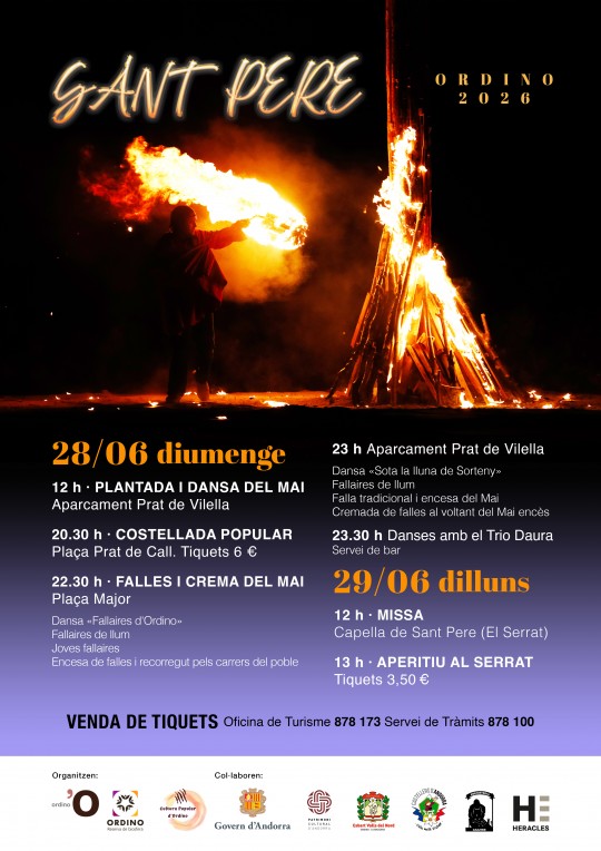 Cartel de la Festa Parroquial de Sant Pere en Ordino, Andorra.