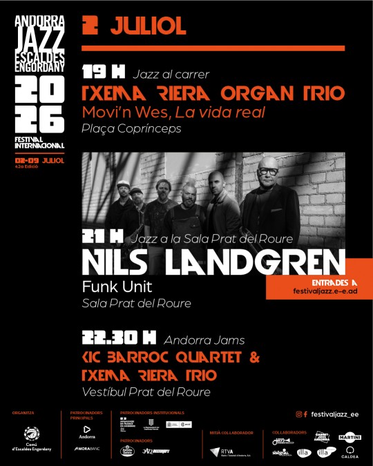 Concierto de jazz gratuito con Txema Riera Organ Trio en Escaldes-Engordany