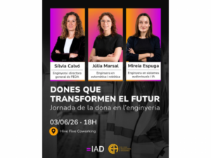 Tres ponents en una jornada sobre dones en enginyeria y tecnología.