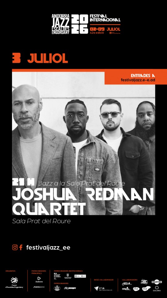 Joshua Redman Quartet actuando en el Festival de Jazz de Andorra 2026