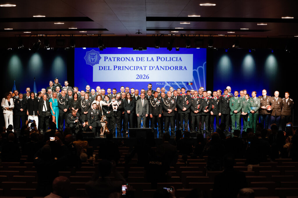Ceremonia de la Policía del Principado de Andorra con reconocimientos al mérito