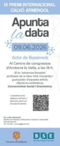 Cartel del IX Premi Internacional Calvó Armengol con detalles del evento
