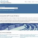 Captura de pantalla del Portal Jurídic del Principat d'Andorra