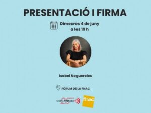 Isabel Nogueroles en la presentación de su libro en FNAC Andorra