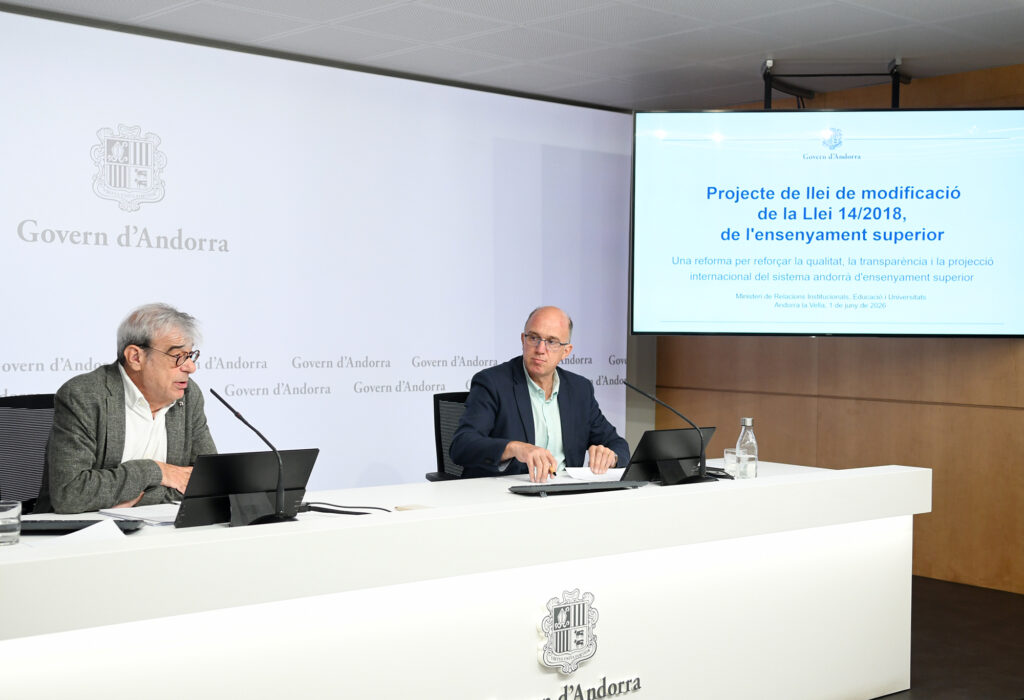 Presentación sobre la reforma del sistema de enseñanza superior en Andorra