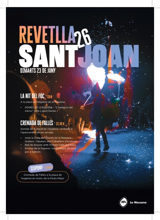 Celebración de la revetlla y cremada de falles en La Massana
