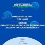 Cartel del simposio sobre conflictos internacionales y energía en Andorra