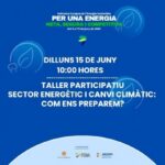 Cartel del taller sobre el sector energético y cambio climático en Andorra.