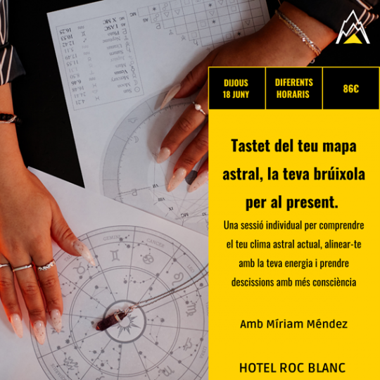 Mans sobre un mapa astral durante una sessió d'astronomia personal.