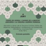 Cartel de la xerrada sobre Andorra y la Segunda Guerra Mundial