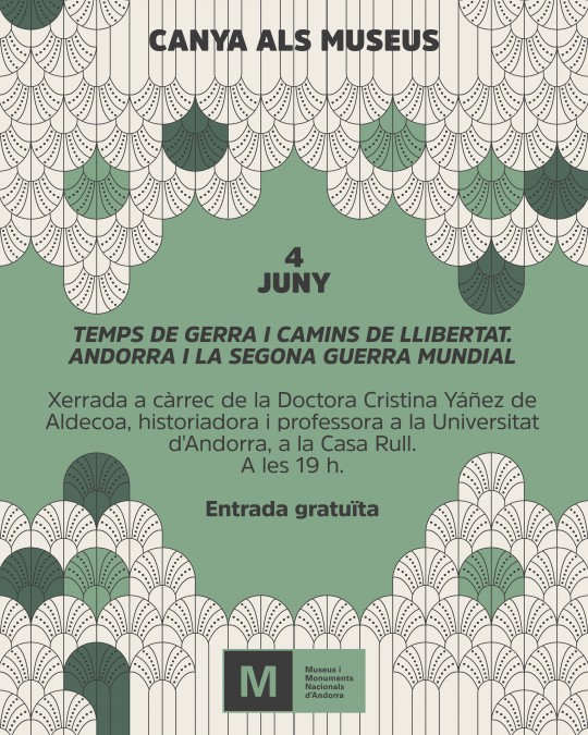 Cartel de la xerrada sobre Andorra y la Segunda Guerra Mundial