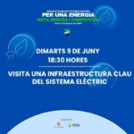 Cartel de la visita a la estación transformadora de la Gonarda en Andorra
