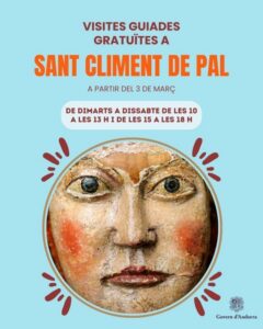 Cartel informativo sobre visitas guiadas a Sant Climent de Pal