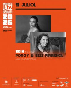 Cartel del concierto de jazz Porgy and Bess en Escaldes-Engordany