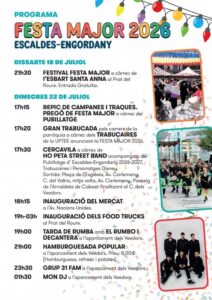 Celebració de la Festa Major a Escaldes-Engordany amb música i activitats.