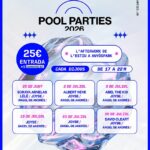 Cartel promocional de las Pool Parties en AnyósPark para el verano de 2026