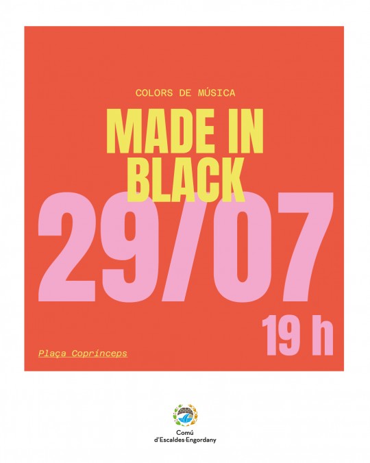 Cartel del evento Colors de música Made in Black en Escaldes-Engordany