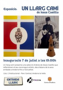 Cartel de la exposición Un llarg camí de Jesús Castillo en Andorra