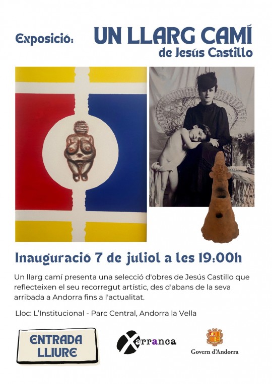 Cartel de la exposición Un llarg camí de Jesús Castillo en Andorra
