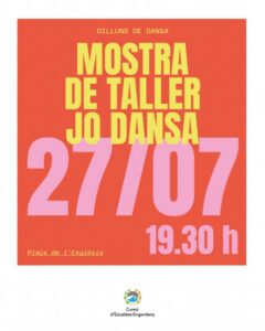 Cartel de la mostra de dansa en Escaldes-Engordany el 27 de juliol