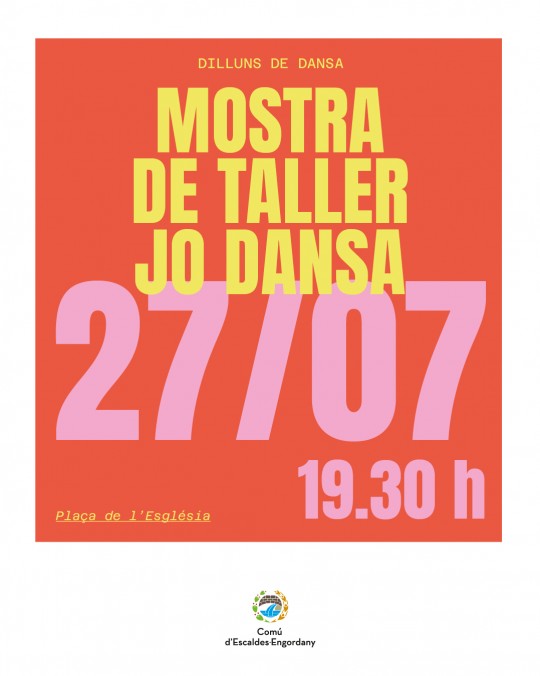 Cartel de la mostra de dansa en Escaldes-Engordany el 27 de juliol