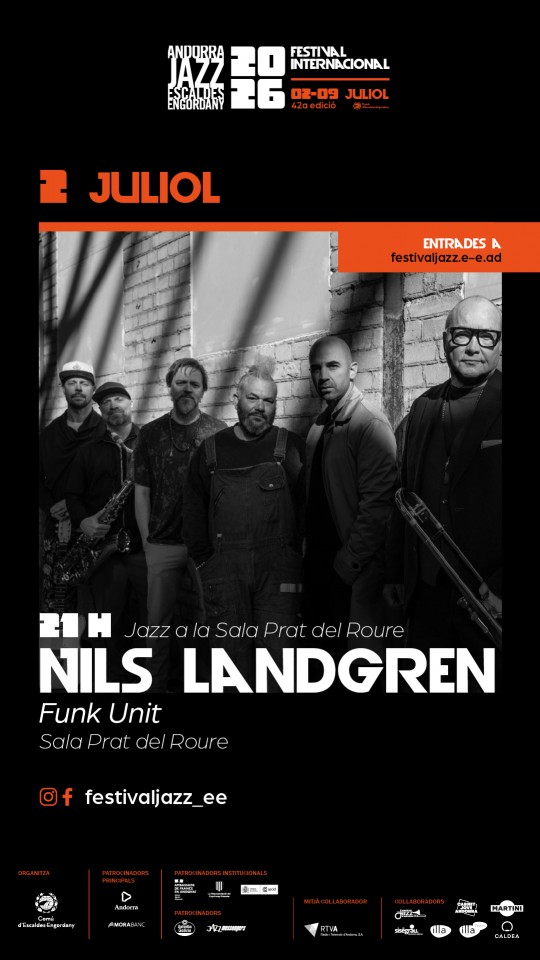 Nils Landgren Funk Unit actuando en el Festival de Jazz de Andorra 2026