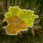 Mapa que muestra la prealerta por calor e incendios en Andorra