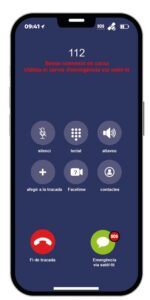 Pantalla de iPhone mostrando el servei d'emergència SOS via satèl·lit