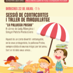 Cartel de actividad con la pallassa Priska para niños y adultos