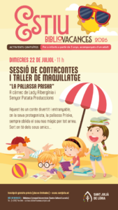 Cartel de actividad con la pallassa Priska para niños y adultos