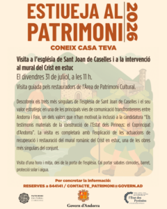 Visita guiada a l'església de Sant Joan de Caselles i mural del Crist en estuc