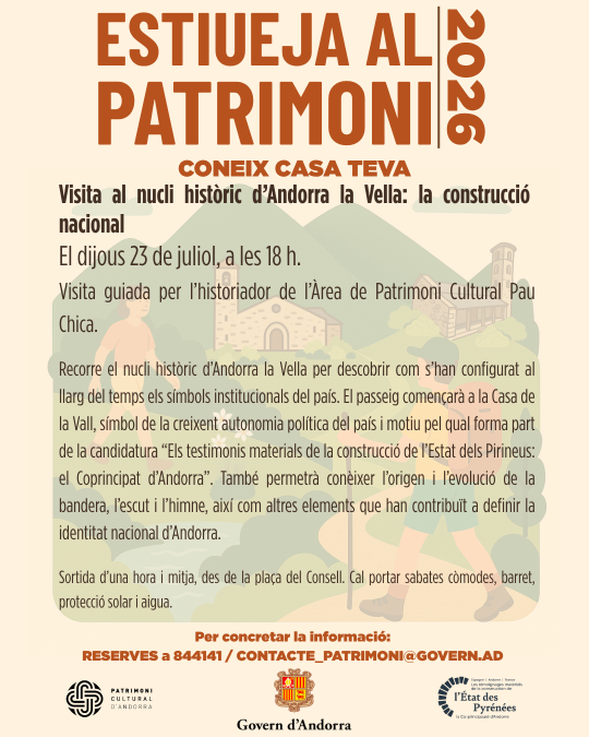 Visita guiada al nucli històric d'Andorra la Vella amb símbols institucionals