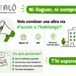 Cartel informativo sobre la xerrada de habitatge cooperatiu en Escaldes-Engordany