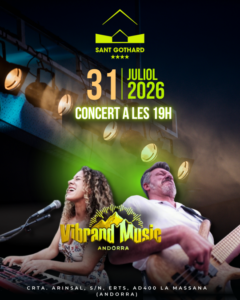 Artistes actuant en un concert de música en viu a La Massana.