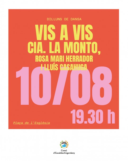 Cartel del evento de danza en la plaza de l'església de Escaldes-Engordany