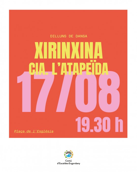 Cartel de danza gratuita en Escaldes-Engordany con detalles del evento