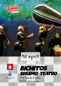 Actuació del Spasmo Teatre al Pas de la Casa amb efectes visuals