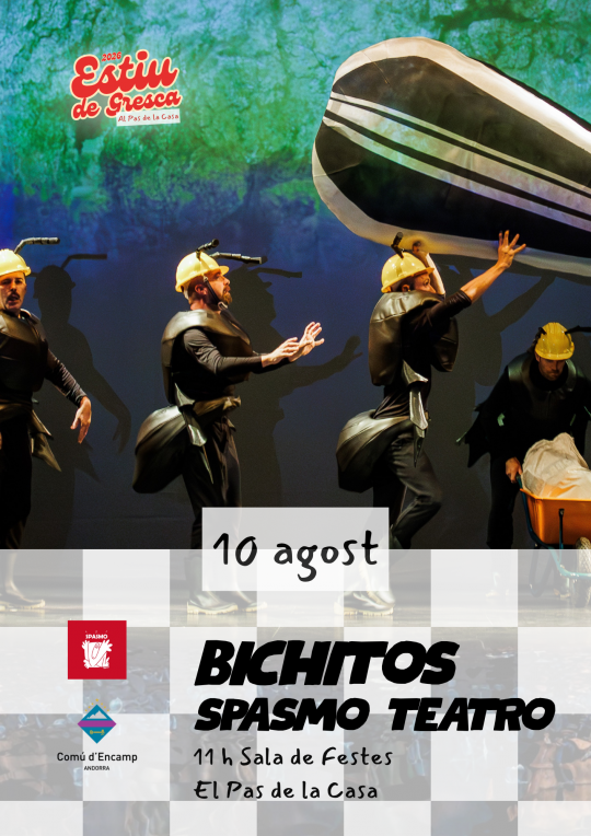 Actuació del Spasmo Teatre al Pas de la Casa amb efectes visuals