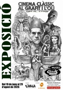 Cartel de exposición de ilustraciones de cine clásico al grafit y óleo