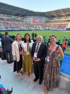 La ministra Bonell en la cerimònia inaugural dels Jocs del Mediterrani de Taranto 2026