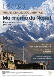 Cartel de la projecció del documental Ma mémé du Népal en Canillo