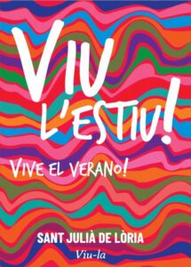 Cartel promocional de actividades de verano en Sant Julià de Lòria