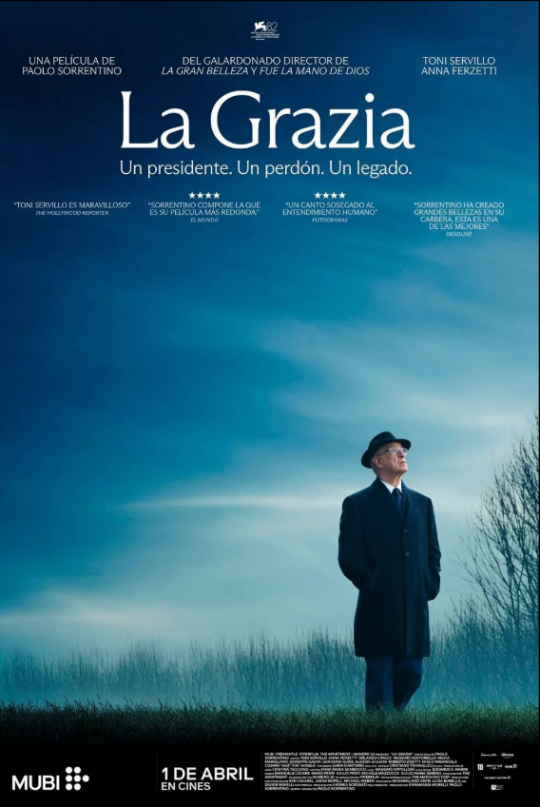 Cartel de la película La Grazia dirigida por Paolo Sorrentino
