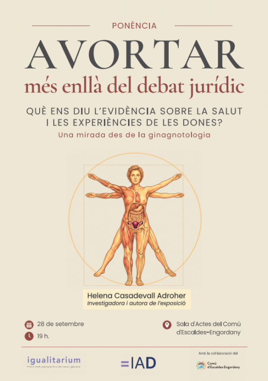 Cartel de la conferencia sobre el aborto en Escaldes-Engordany
